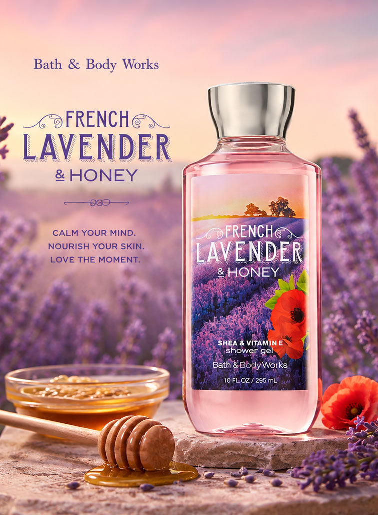 شاور ژل بس اند بادی ورکز French Lavender & Honey